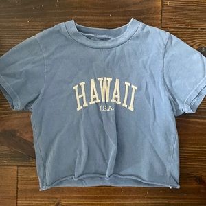 Blue cropped T-shirt